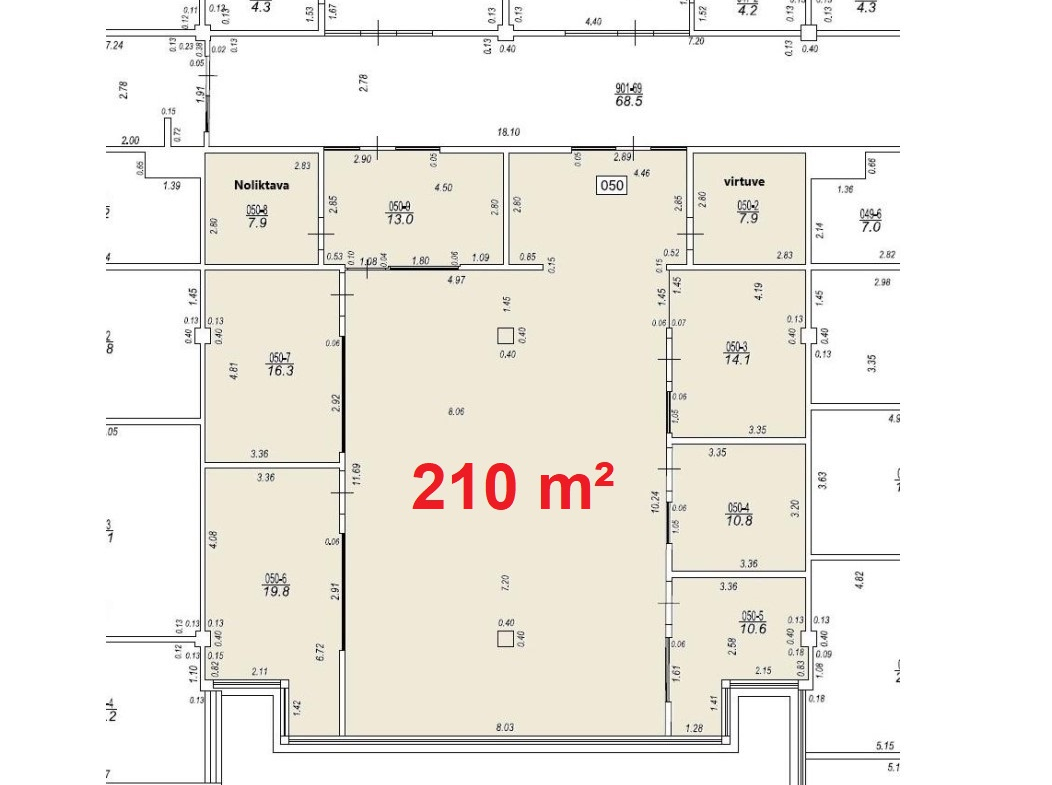 Biroja telpas 210 m2, Vienības gatvē 109