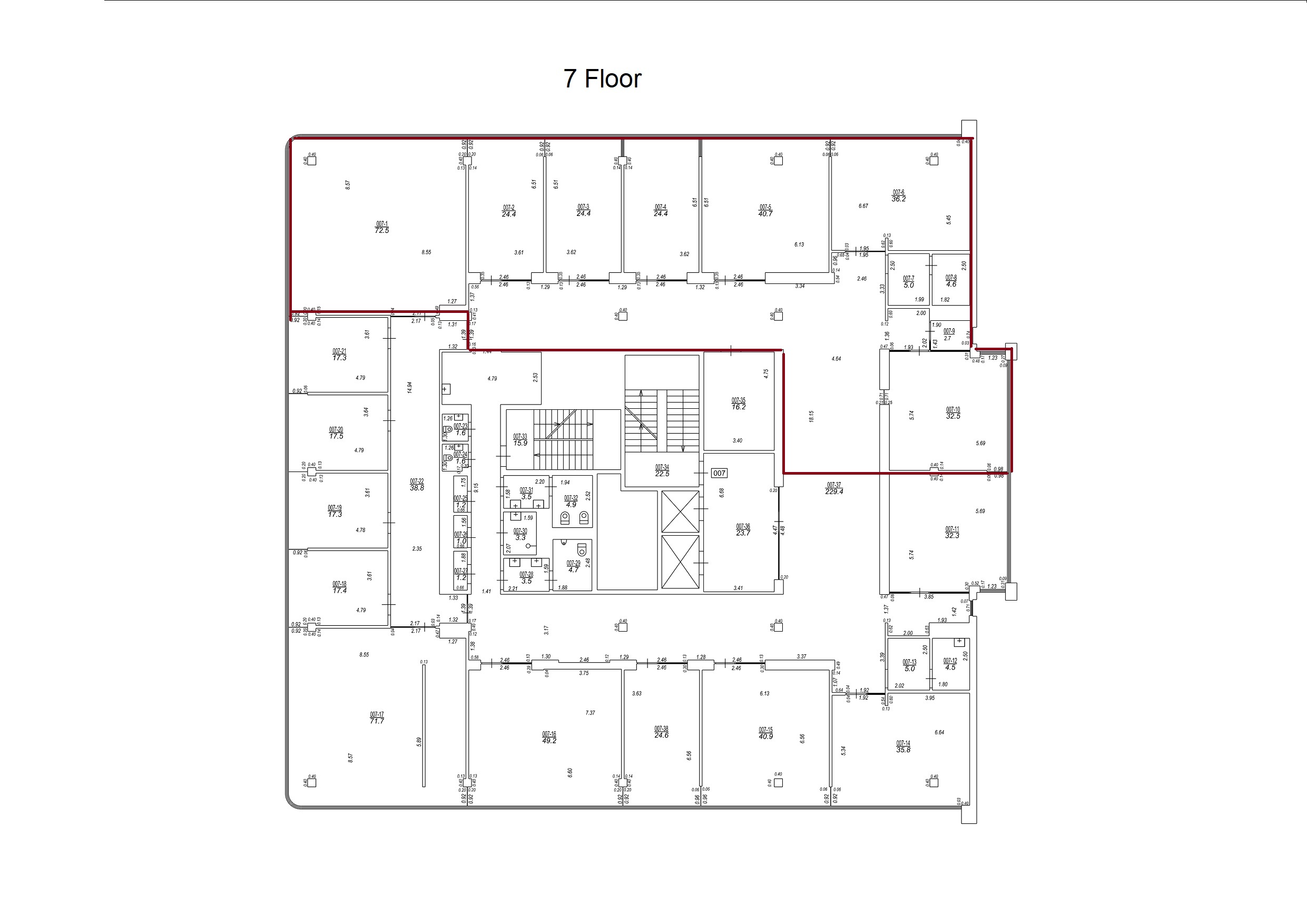 Biroja telpas 250 m2 S27 biroju ēkā