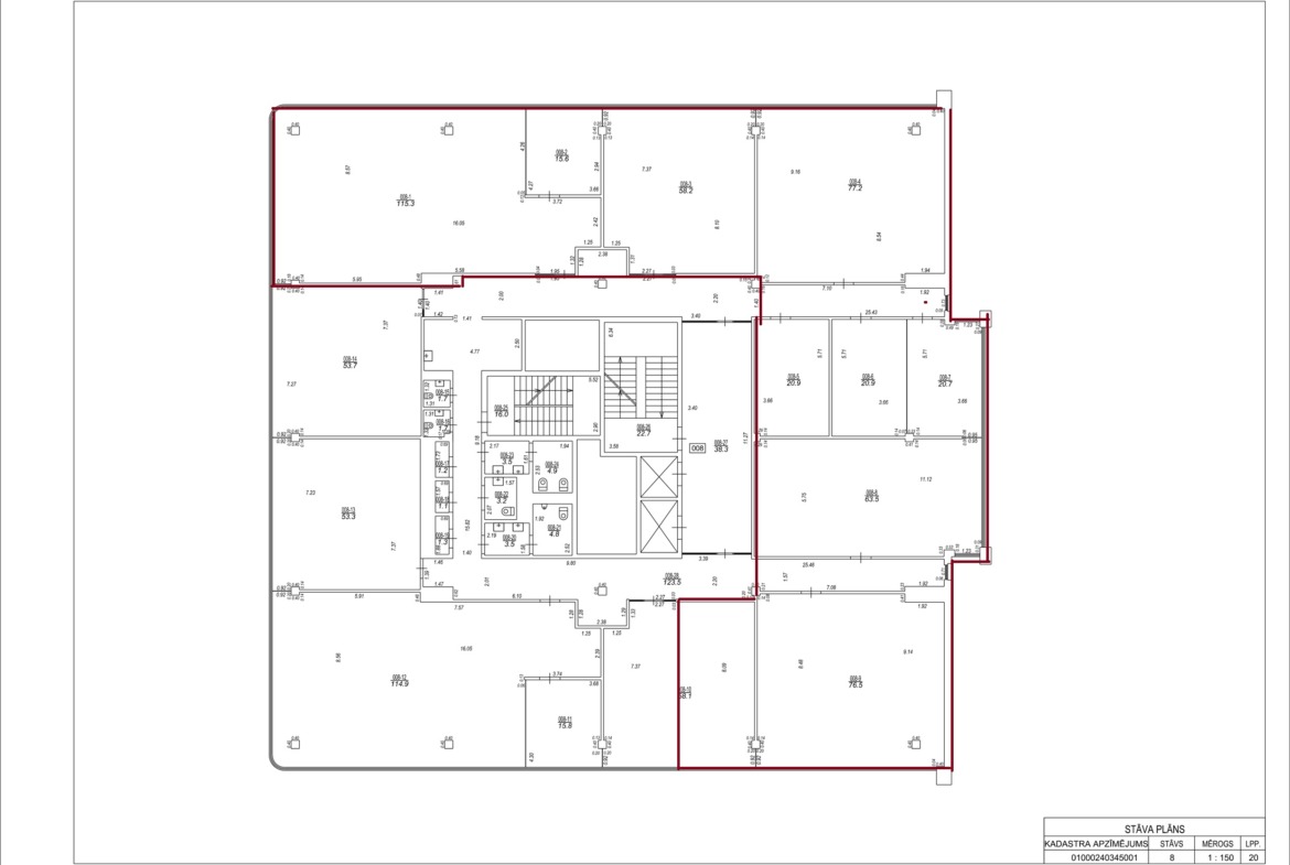 Biroja telpas 250 m2 S27 biroju ēkā